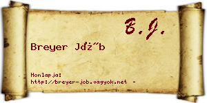 Breyer Jób névjegykártya